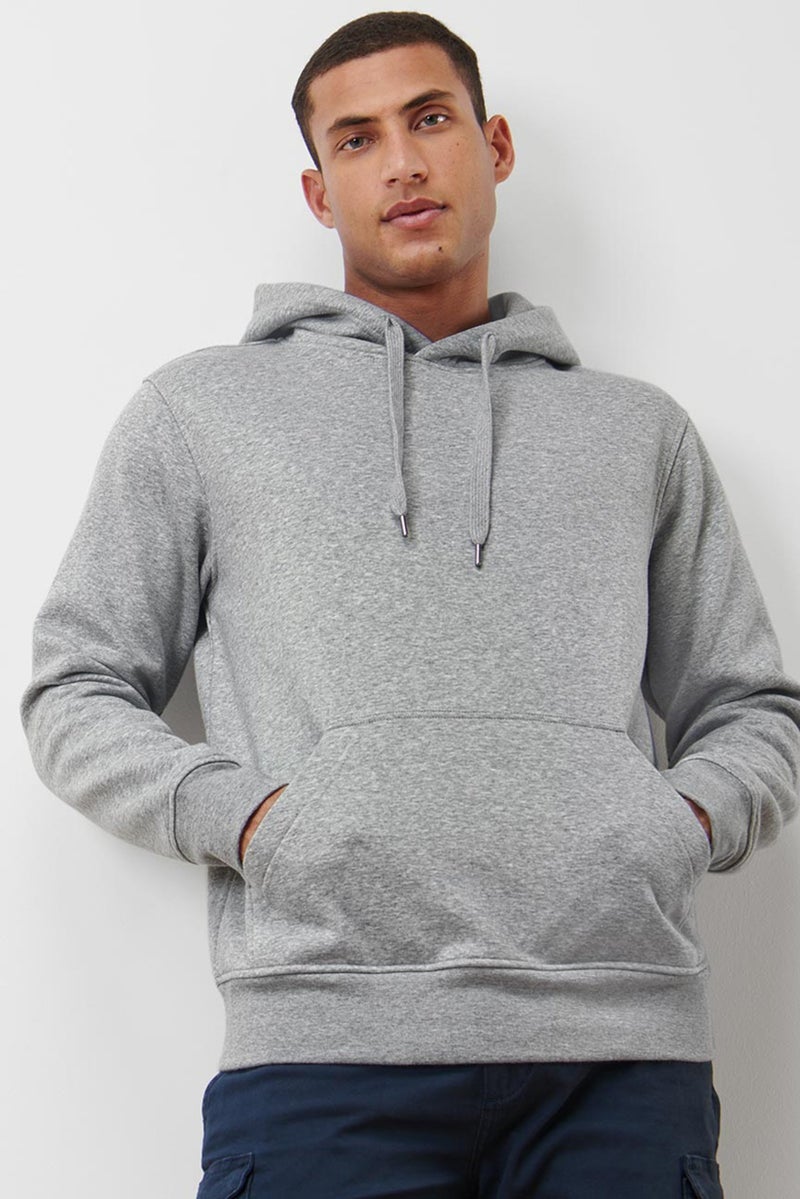 Tchibo Men Hood With Drawstring Long Sleeve Heather Sweatshirts, Heather Grey - Image 1