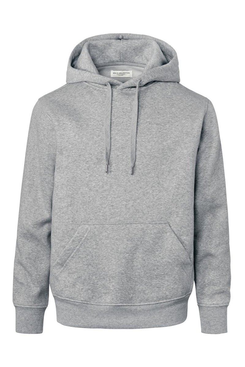Tchibo Men Hood With Drawstring Long Sleeve Heather Sweatshirts, Heather Grey - Image 2