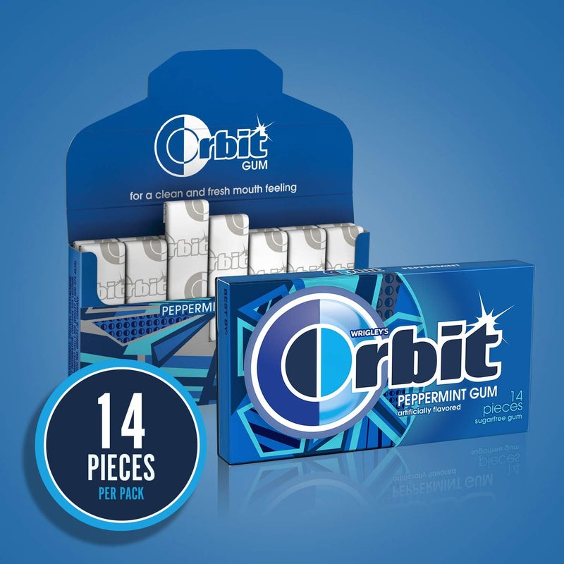 Orbit Peppermint Sugarfree Chewing Gum - 12 Packs - Image 4