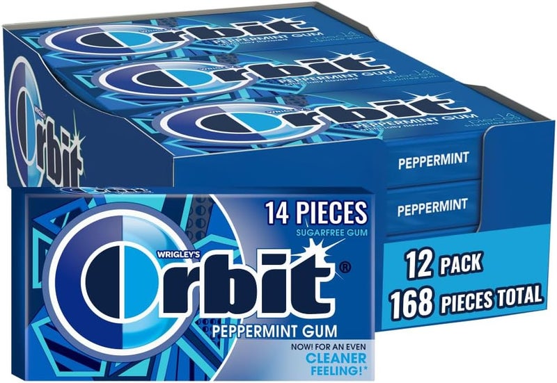 Orbit Peppermint Sugarfree Chewing Gum - 12 Packs - Image 1
