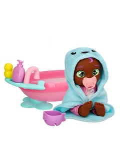 كراي بيبيز مجموعة حوض استحمام تفاعلية لدمية الأطفال حديثي الولادة My First Bath Tiff مع أكثر من 20 صوتًا للأطفال، للبنات والأطفال من سن 18 شهرًا وما فوق  - Image 1