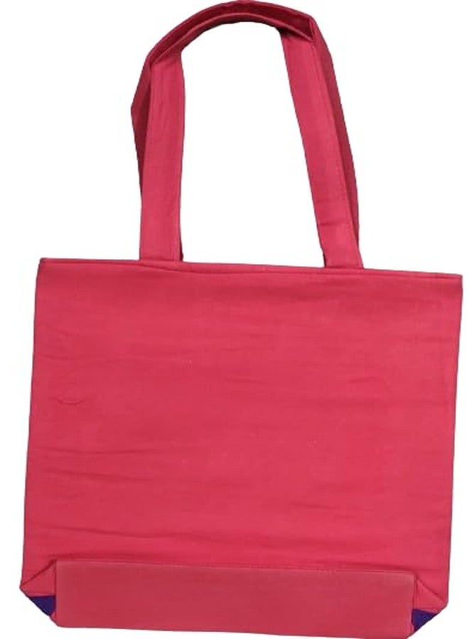 INDIACRAFT Cotton Jaipuri Handicraft Womens Sling Bag. (Red) - Image 3
