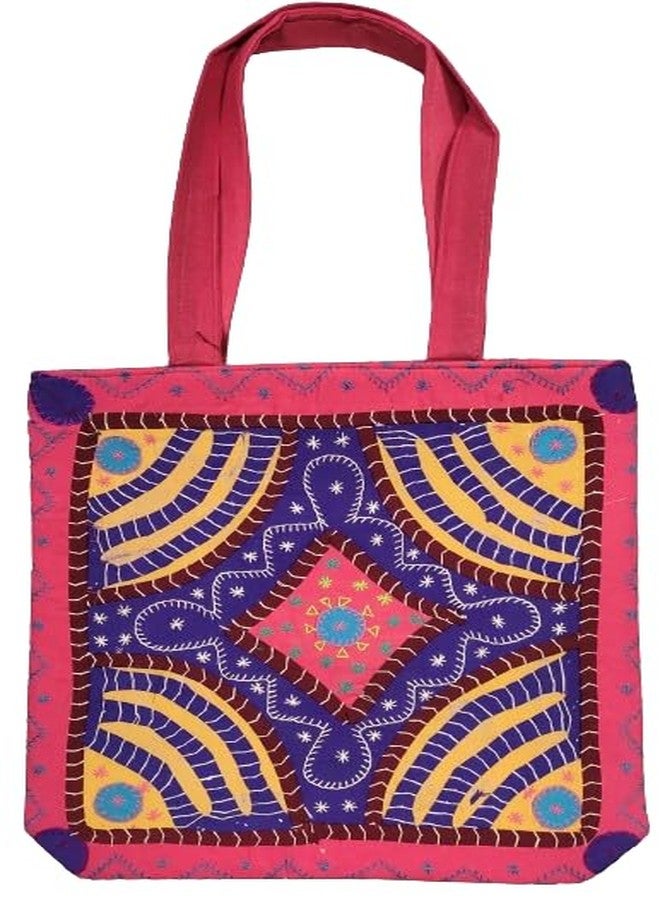 INDIACRAFT Cotton Jaipuri Handicraft Womens Sling Bag. (Red) - Image 1