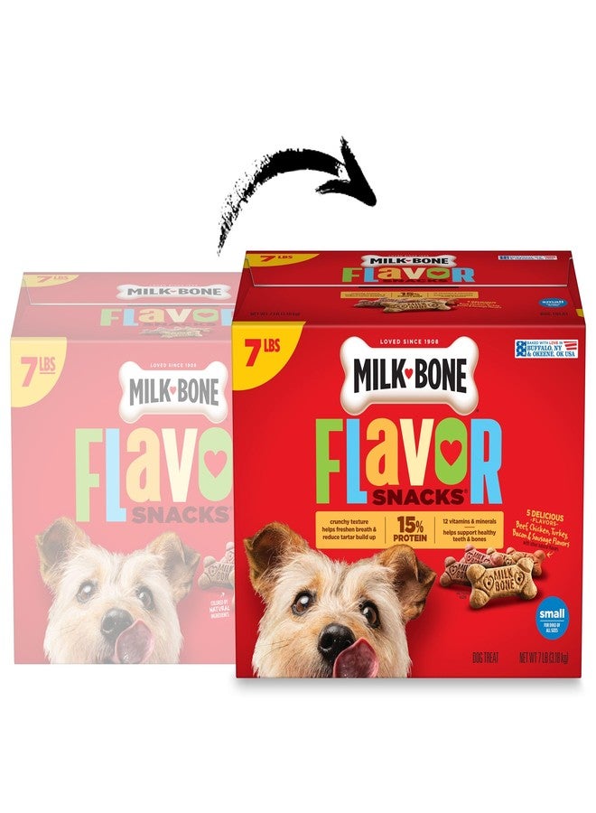Milk-Bone Flavor Snacks Small Dog Biscuits, Flavored Crunchy Dog Treats, 7 Pound Box - Image 2