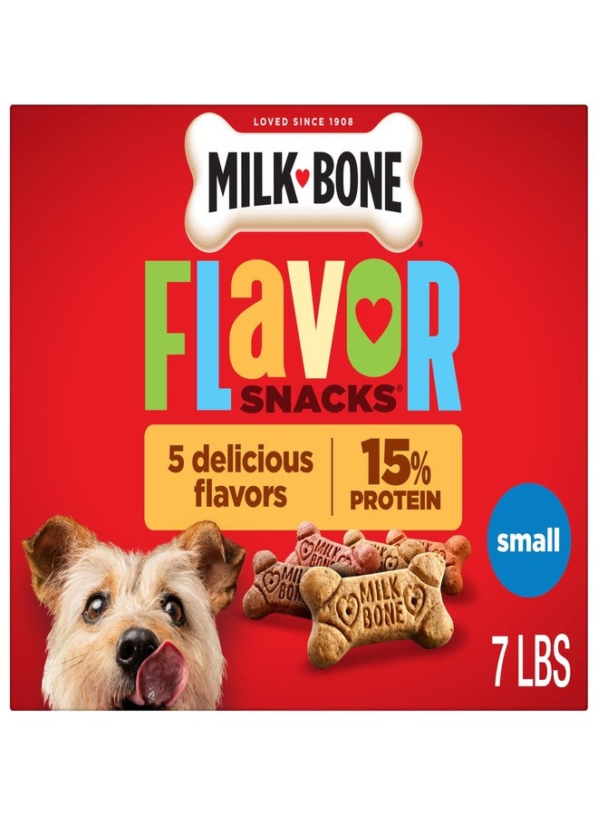 Milk-Bone Flavor Snacks Small Dog Biscuits, Flavored Crunchy Dog Treats, 7 Pound Box - Image 1