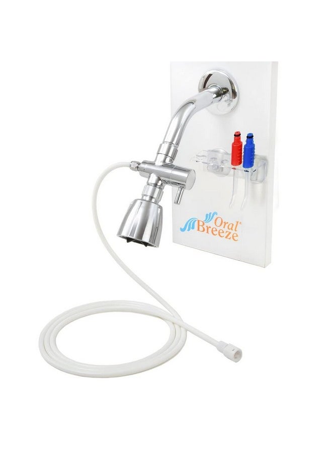 Oral Breeze Showerbreeze Flosser For Teeth Gums Braces Water Jet Dental Irrigator Treats Gum Disease Naturally Easy Shower Installation 15 Seconds Daily For Preventative Care  - Image 2