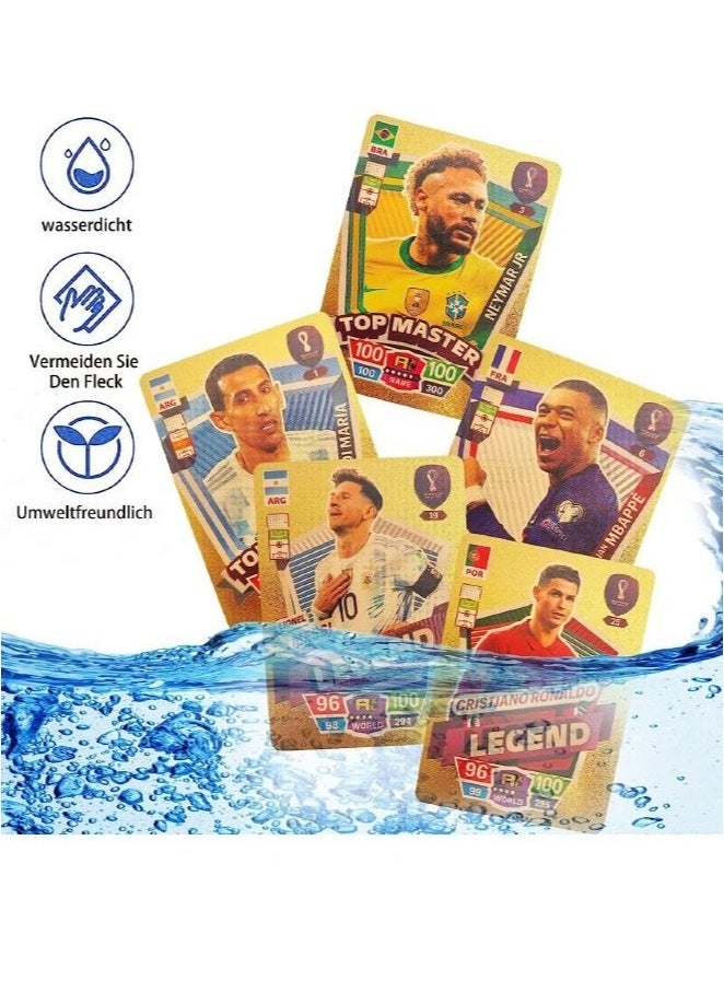 GIFT 55 PCS Gold Foil World Football Cards, Soccer Trading Card, Gold Foil Cards, No Repetition  - Image 4