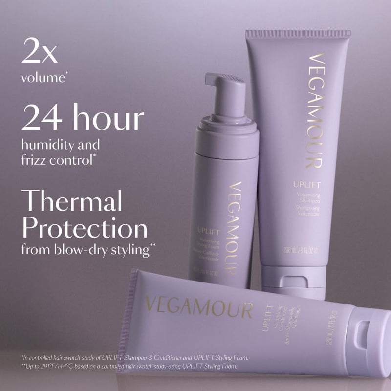 VEGAMOUR UPLIFT Volumizing Conditioner For fine flat & thinning hair Provides Volume & Resists Humidity Non Sticky Formula Bouncy Soft Hair - Image 1