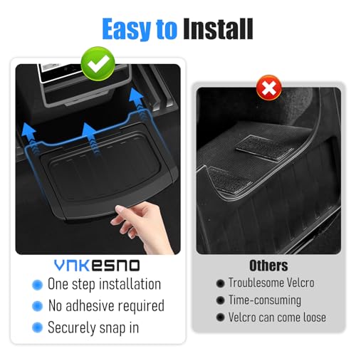 vnkesno 2026 Upgrade Rear Center Console Organizer for Tesla 2025-2026 Model Y Juniper Accessories, Partitioned Storage & Stable Installation, Seat Backseat Storage Trash Can Bin for Tesla Model Y Juniper - Image 3