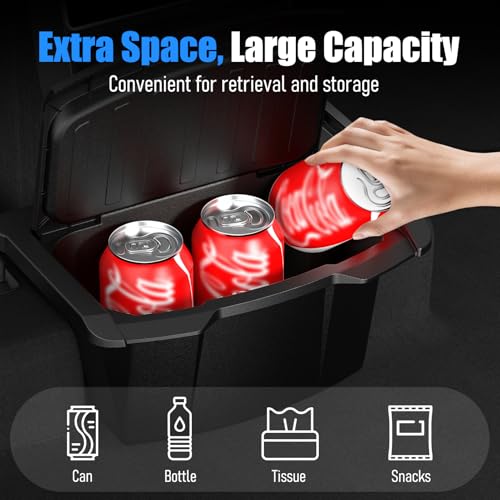vnkesno 2026 Upgrade Rear Center Console Organizer for Tesla 2025-2026 Model Y Juniper Accessories, Partitioned Storage & Stable Installation, Seat Backseat Storage Trash Can Bin for Tesla Model Y Juniper - Image 2