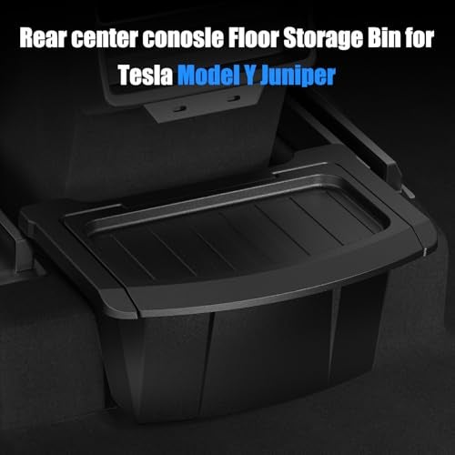 vnkesno 2026 Upgrade Rear Center Console Organizer for Tesla 2025-2026 Model Y Juniper Accessories, Partitioned Storage & Stable Installation, Seat Backseat Storage Trash Can Bin for Tesla Model Y Juniper - Image 5