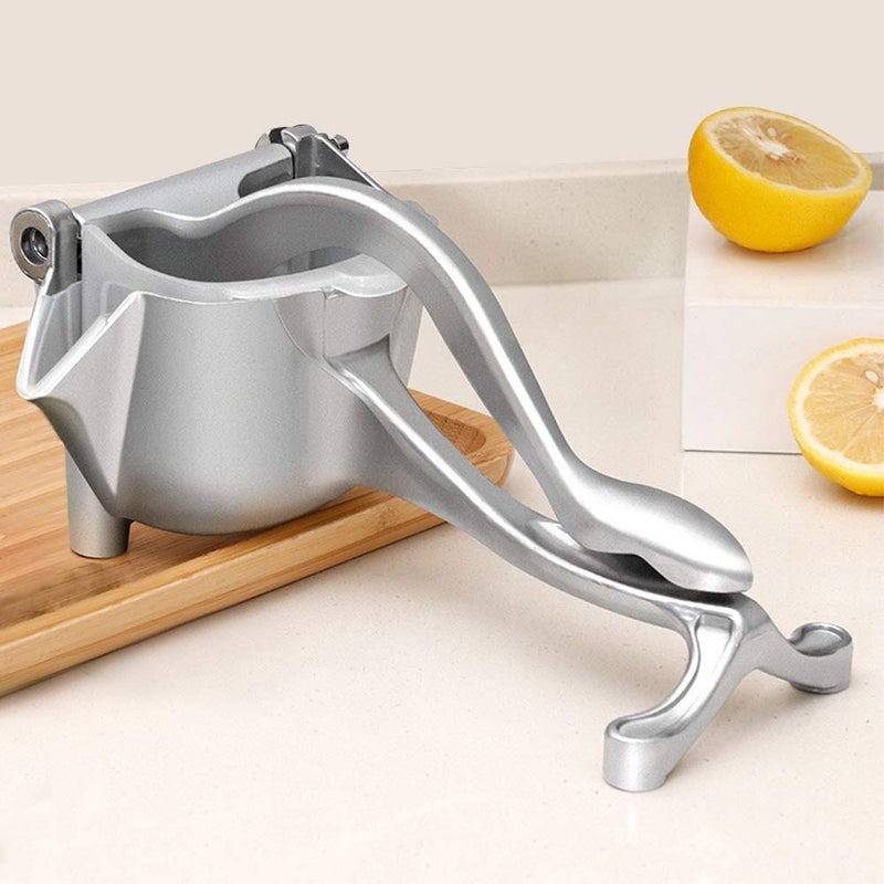 Mishrit Lemon Lime Squeezer Manual Hand Press Juicer Silver - Image 1