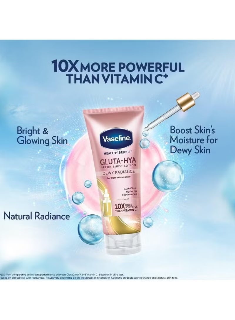 Vaseline Healthy Bright Gluta-Hya Serum Burst Lotion Dewy Radiance, 330ML - Image 2