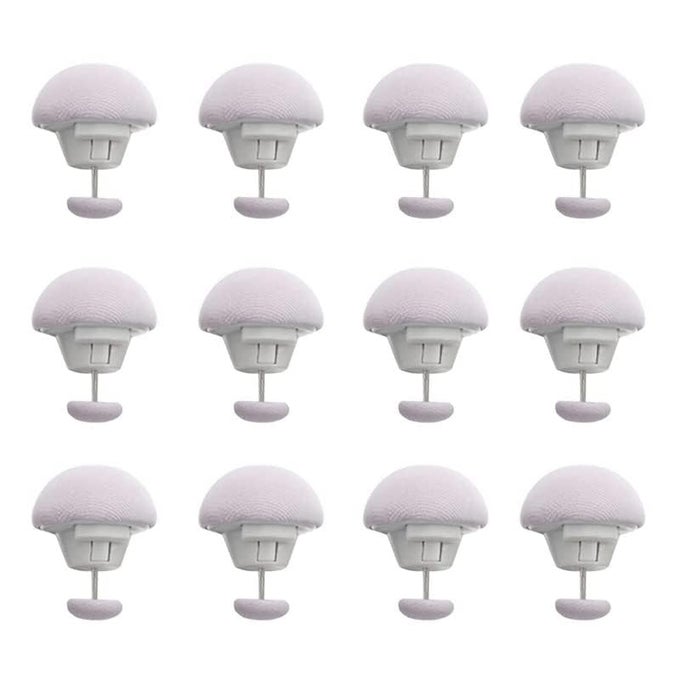 MUSHROOM SHAPED QUILT HOLDER CLIPS DOUBLE SIDED NONSLIP DUVET FIXATOR PINSBED QUILT CLAMPS SHEET QUILT HOLDER CLIPS FOR SOCKS CURTAINS QUILT COVER GREY PACK OF 12
