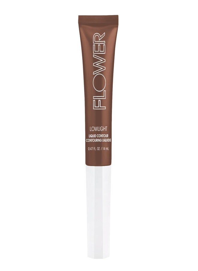 FLOWER BEAUTY By Drew Barrymore Lowlight Liquid Contour - Natural Finish + Buildable Coverage - Built-In Cusion Applicator - Deep - Image 1