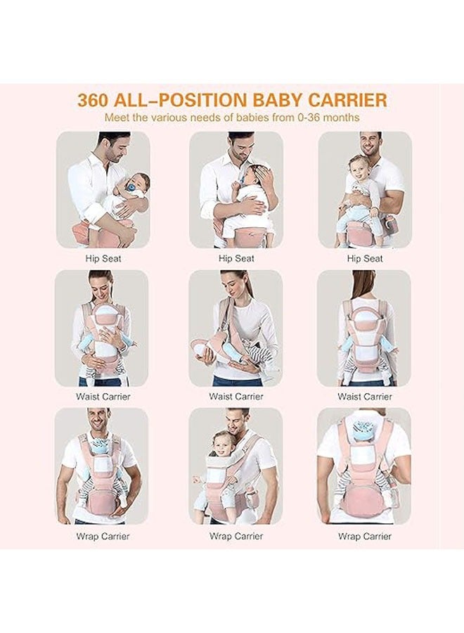 Multifunction Baby Strap Waist Stool Hip Seat Baby Carrier, Suitable For 0-36 Months Baby, 6 in 1 Carrying Mode,Adjustable Size, Very Suitable For Hiking Shopping Trip - Image 2