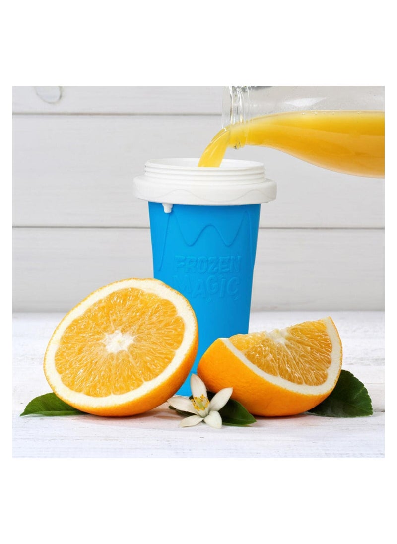 Generic - Slushie Maker Cup, Magic Quick Frozen Smoothies Cup Double Layer Squeeze Cup Homemade Milk Shake Ice Cream Maker Cooling Cup DIY for Family(BLUE) - Image 1