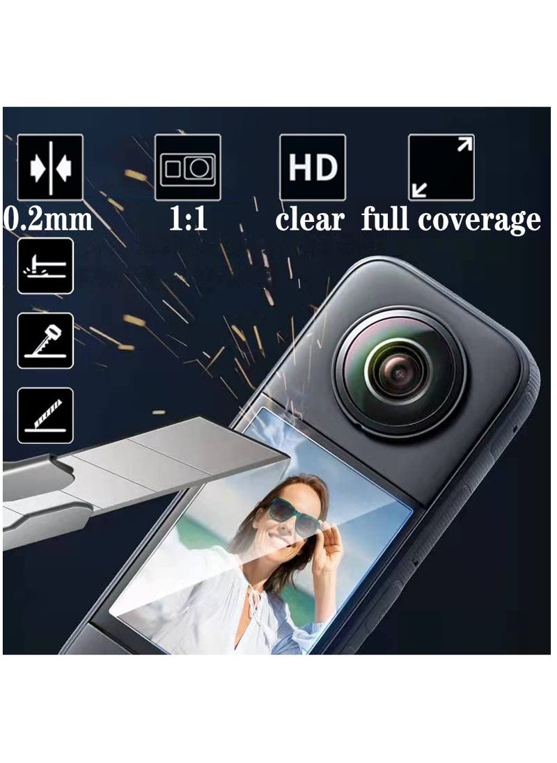 Generic - Aluminum Frame Cage with Sticky Lens Guard Set and Screen Protector for Insta360 X3 - Anti-Scratch Metal Housing Shell and Tempered Glass Protective Film Accessories Kit. - Image 1