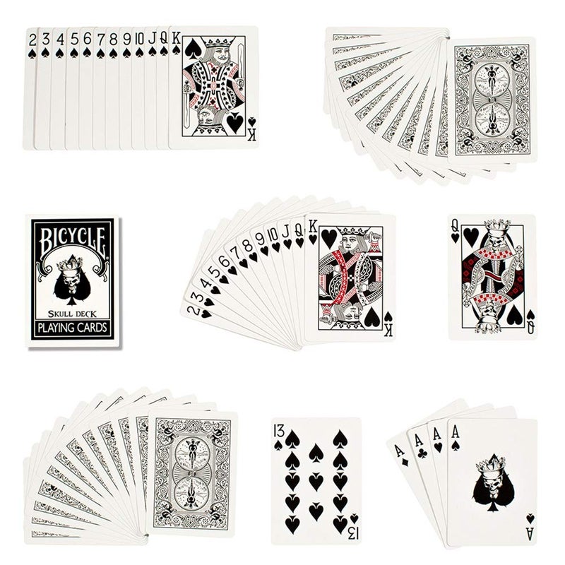 MAGIC MAKERS Bicycle Skull Deck Playing Cards with 4 Bonus Magic Cards - Image 5