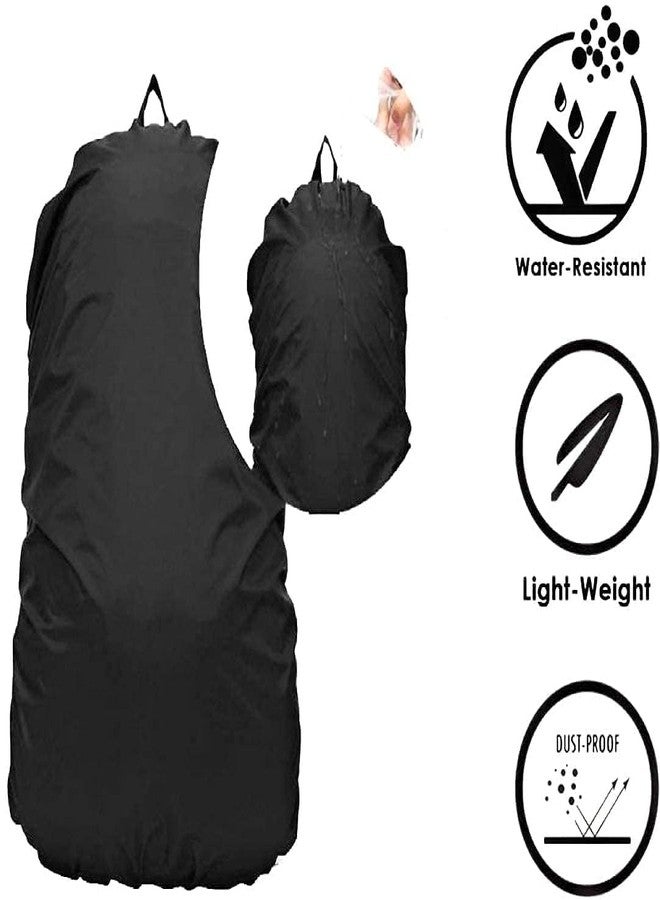 LESIGE Bag Cover Waterproof 40L to 50L Rain Cover for Backpack Bags Rubberized Material, Rainproof, Dustproof, Protector Raincover Elastic Adjustable, Specially for Trekking Bag,(Black) - Image 3
