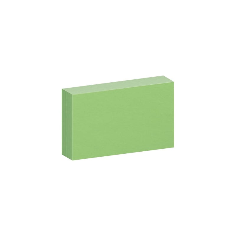 Oxford Blank Color Index Cards, 3" x 5", Green, 100 Per Pack (7320 GRE) - Image 2