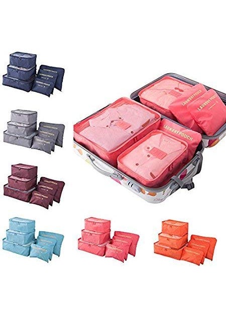 svk dream SVK Dream 6pcsSet Random Color Travel Organizer Storage Bag Box  - Image 5