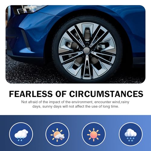 Ferianl 4 PCS Car Wheel Center Caps, 60MM/2.36In OD 56MM/2.2In ID, ABS Snap-in Vehicle Rim Hub Caps, Anti-Falling Rust-Proof Wheel Hub Decoration, Universal for SUV Sedan Truck(Silver) - Image 4