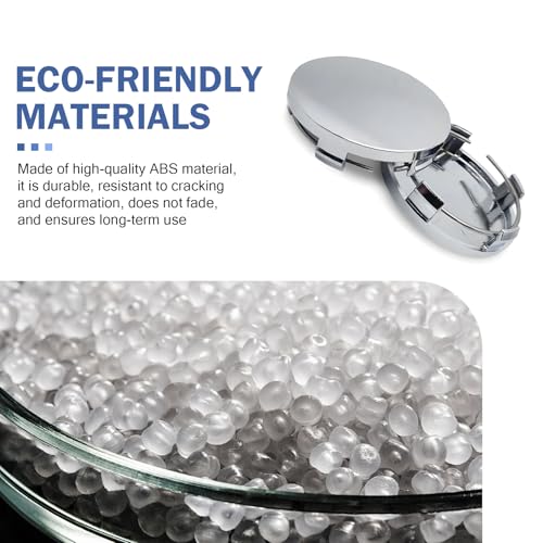 Ferianl 4 PCS Car Wheel Center Caps, 60MM/2.36In OD 56MM/2.2In ID, ABS Snap-in Vehicle Rim Hub Caps, Anti-Falling Rust-Proof Wheel Hub Decoration, Universal for SUV Sedan Truck(Silver) - Image 3