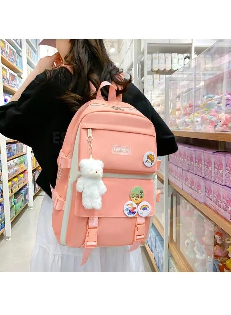 RATSAW 4-Piece Set of Backpack Fashion Women's New Oxford Cloth Pack Junior High School Student Bag - Image 3
