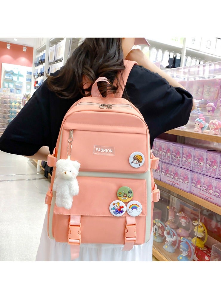 RATSAW 4-Piece Set of Backpack Fashion Women's New Oxford Cloth Pack Junior High School Student Bag - Image 4