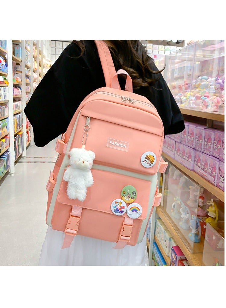 RATSAW 4-Piece Set of Backpack Fashion Women's New Oxford Cloth Pack Junior High School Student Bag - Image 5