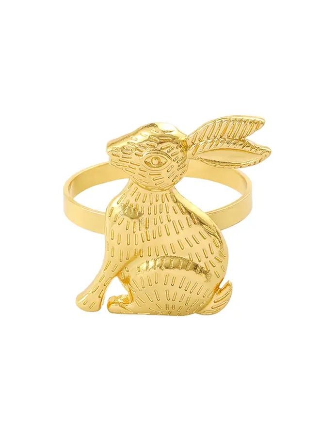 خاتم منديل أرنب عيد الفصح مشبك معدن للمناديل Z1028 مجموعة من 2 بـ 3 ألوان - Image 1