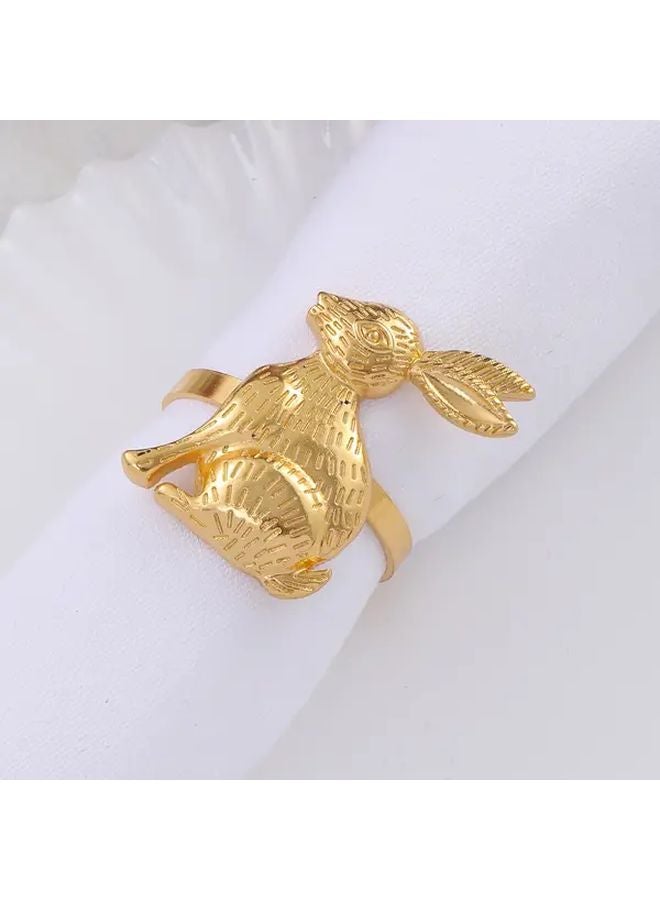 خاتم منديل أرنب عيد الفصح مشبك معدن للمناديل Z1028 مجموعة من 2 بـ 3 ألوان - Image 5