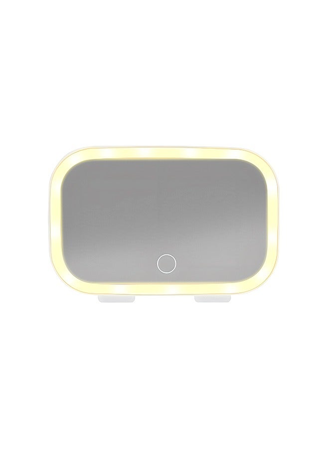 Rechargeable LED Car Mirror, Makeup Mirror with Three-Color Light, Suitable for Different Scenes - Image 1