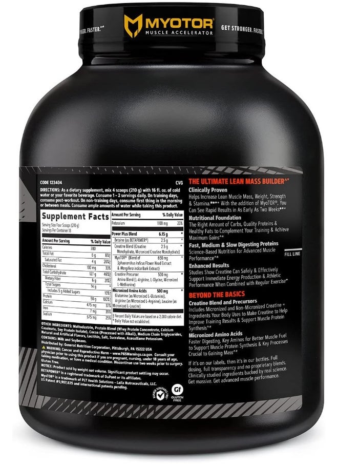GNC AMP Mass Xxx With Myotor [Chocolate 99.2 Oz  - Image 2