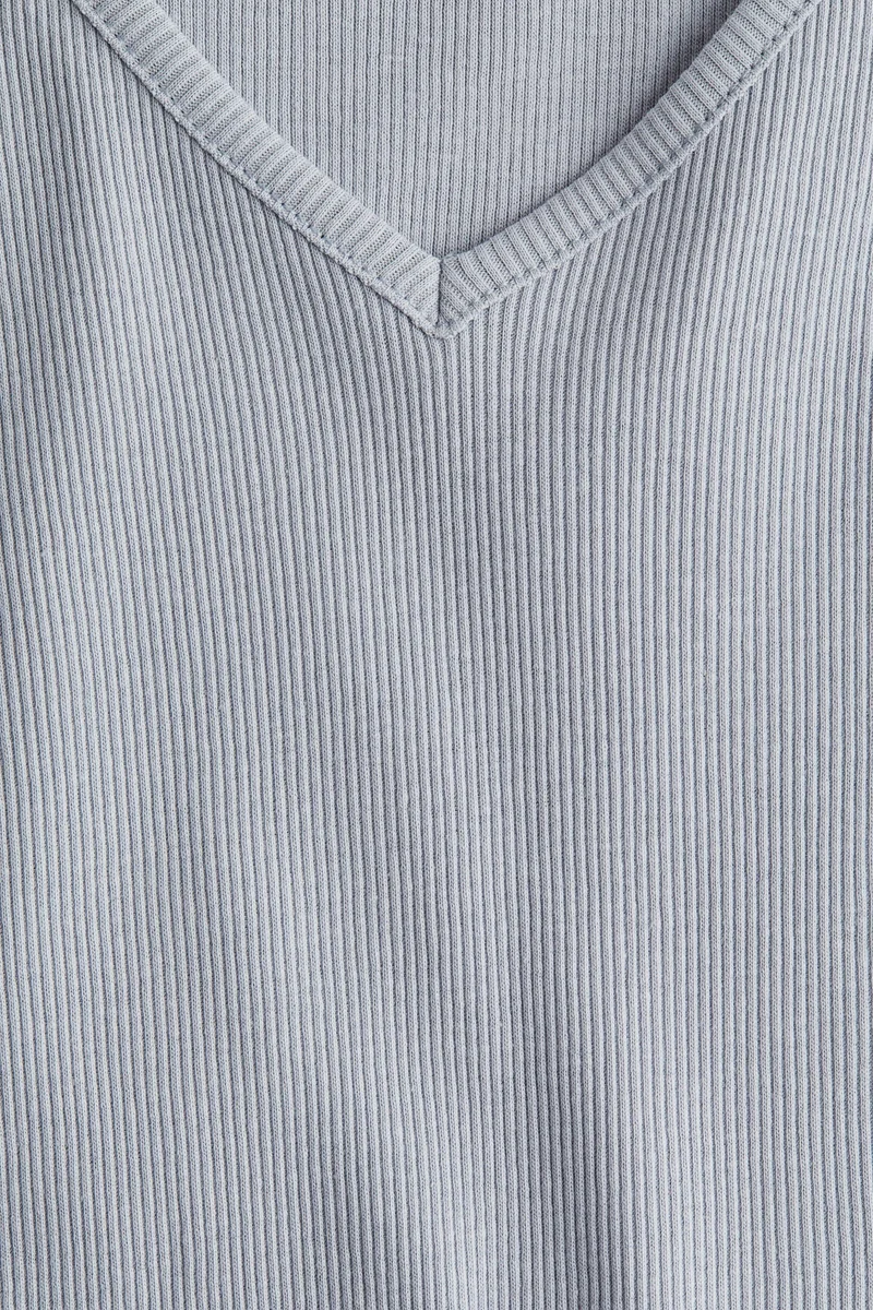 H&M Ribbed cotton jersey top