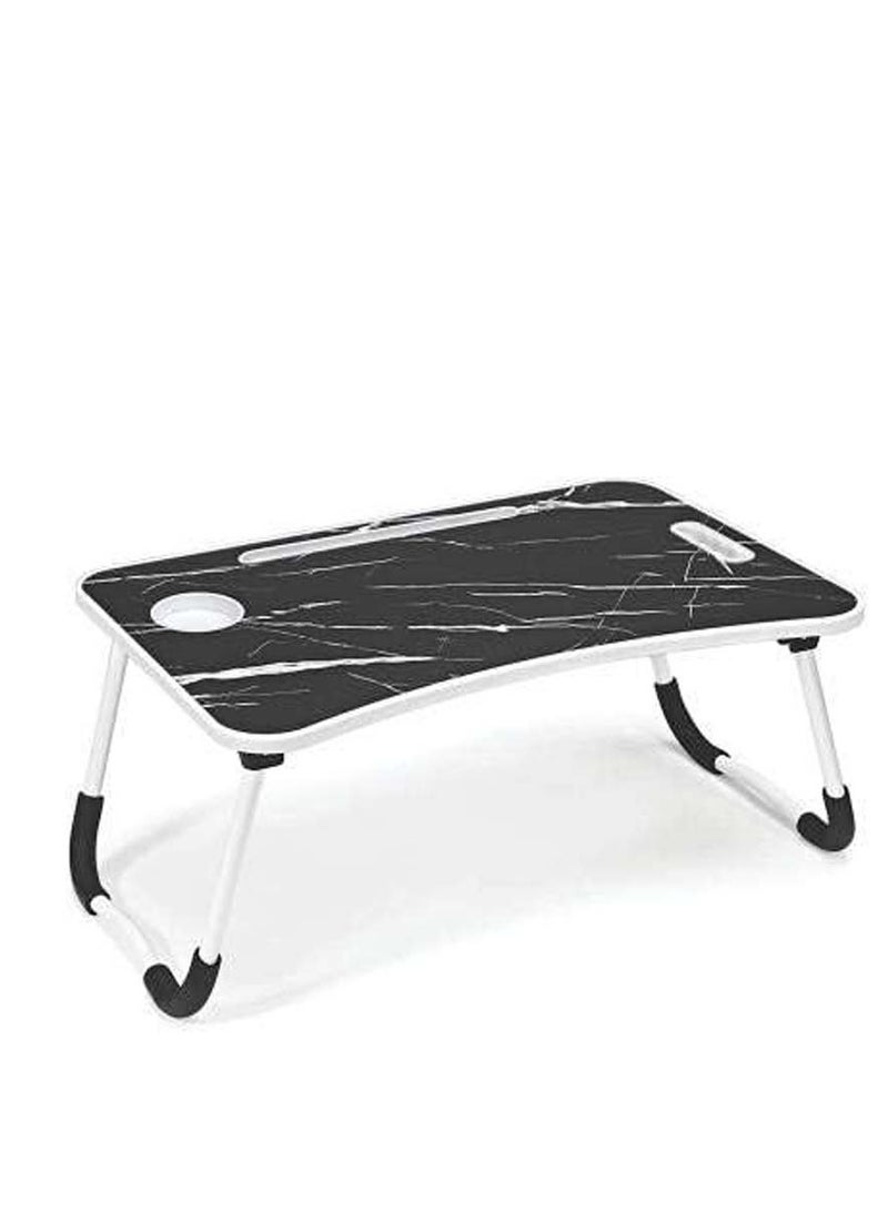 Generic Marble shaped foldable laptop table with cup holder and iPad  - Image 2