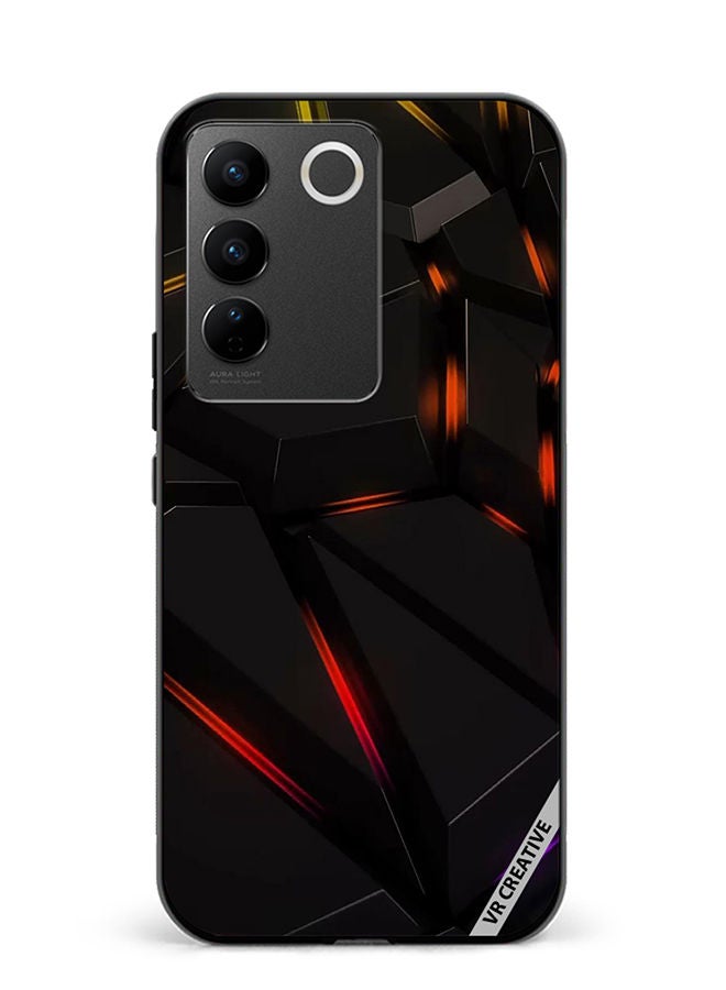 VR CREATIVE Protective Case Cover For Vivo V27e Abstract Design Multicolour - Image 1