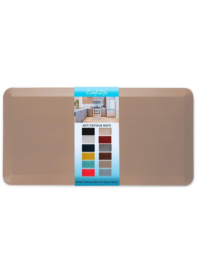 ComfiLife Anti Fatigue Floor Mat - 3/4 Inch Thick Kitchen Mats for Floor, Standing Desk Mat, Kitchen Rug - Comfort at Home, Office - Durable - Stain Resistant - Non-Slip Bottom (20" x 39", Beige) - Image 1