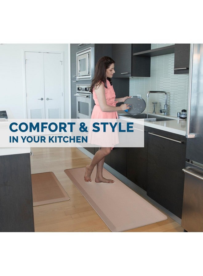 ComfiLife Anti Fatigue Floor Mat - 3/4 Inch Thick Kitchen Mats for Floor, Standing Desk Mat, Kitchen Rug - Comfort at Home, Office - Durable - Stain Resistant - Non-Slip Bottom (20" x 39", Beige) - Image 5
