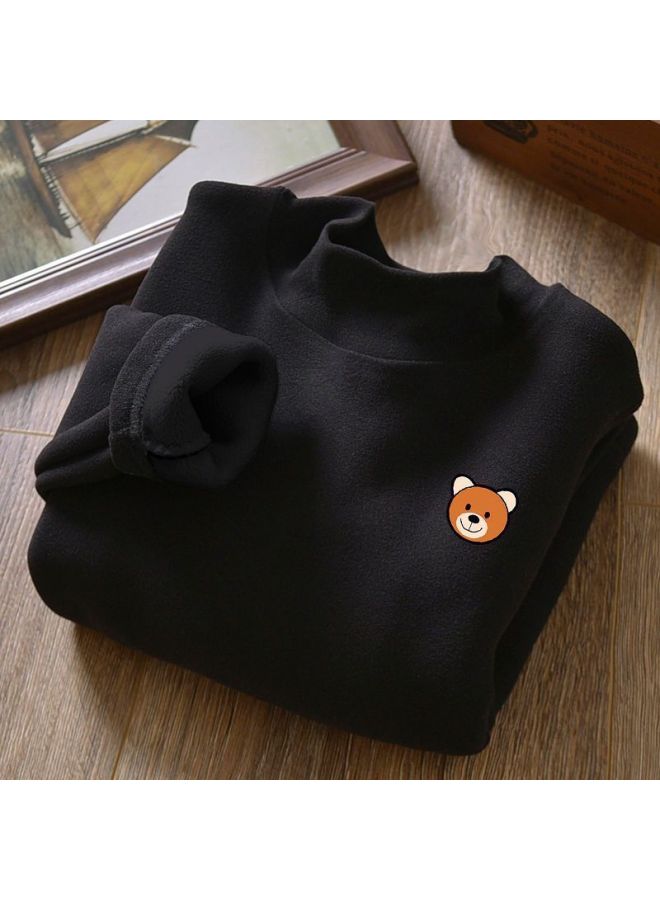 Children's New Derong Autumn And Winter Close-fitting Bottoming Shirts For Boys And Girls Brushed Warm Half Turtleneck Inner T-shirts For Kidsren