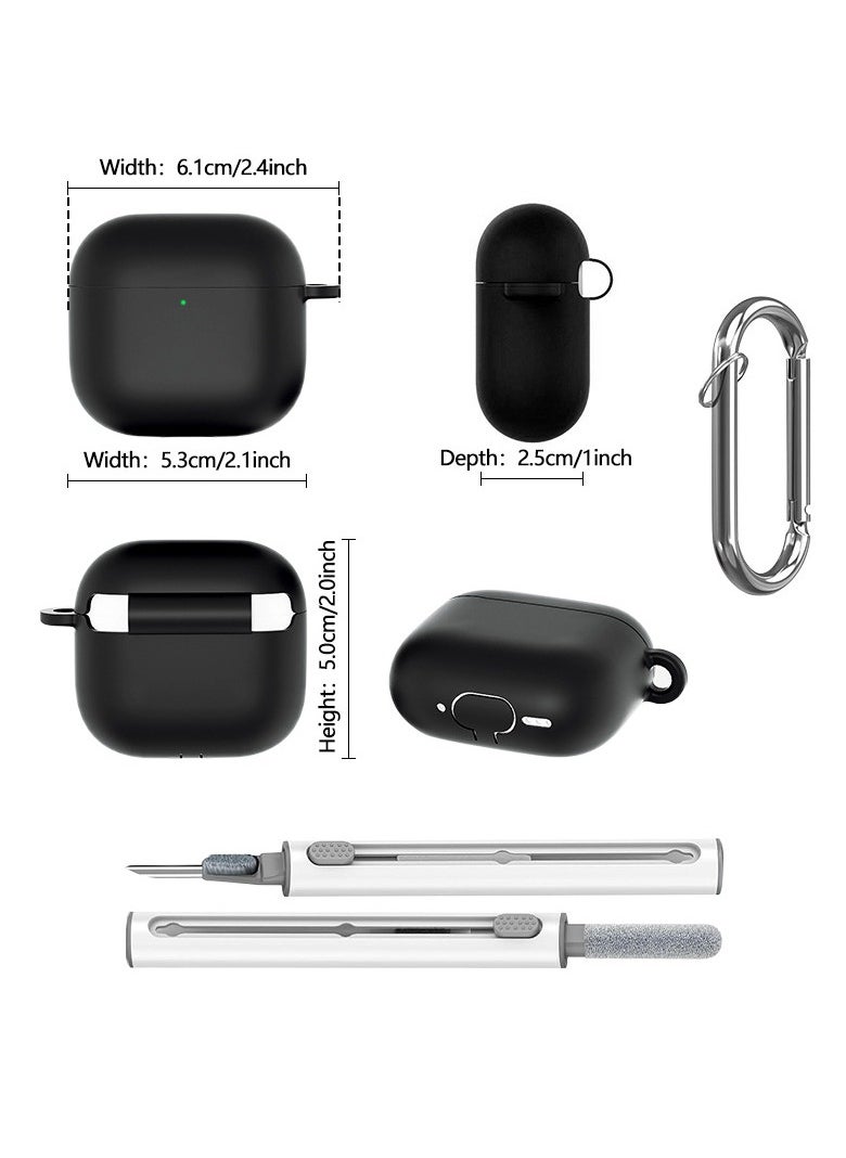 Generic - Soft Silicone Protective Case Cover for AirPods 4 with Cleaner Kit and Keychain - Image 1