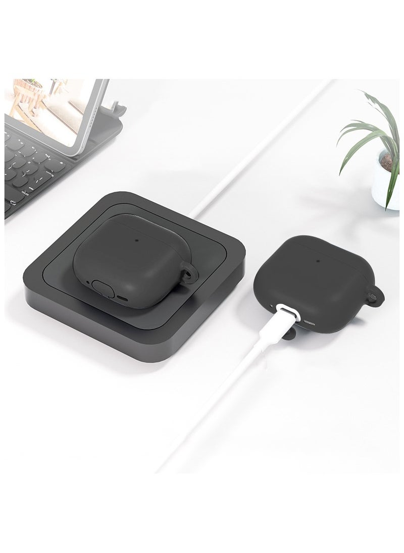 Generic - Soft Silicone Protective Case Cover for AirPods 4 with Cleaner Kit and Keychain - Image 1