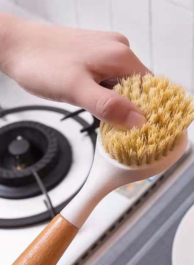 SOWUGI Kitchen Dish Brush Dish Scrubber Pans Pots Kitchen Sink Dishwashing Cleaning Brushes Cleaning Tools 2 PCS with 2 Hook - Image 4