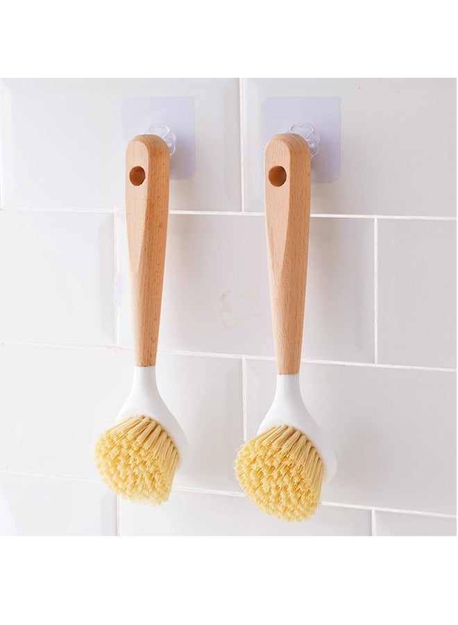 SOWUGI Kitchen Dish Brush Dish Scrubber Pans Pots Kitchen Sink Dishwashing Cleaning Brushes Cleaning Tools 2 PCS with 2 Hook - Image 5
