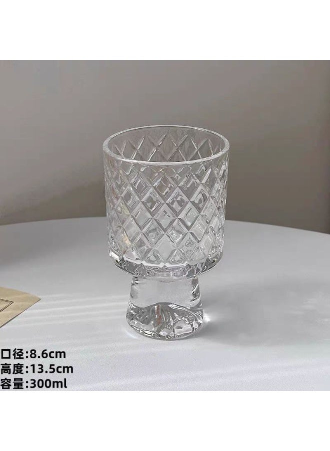 طقم كاسات كريستال مضلع 6 قطع – أكواب زجاج شفافة أنيقة للعصائر والمشروبات – تصميم عصري مناسب للسفرة والضيافة - Image 1