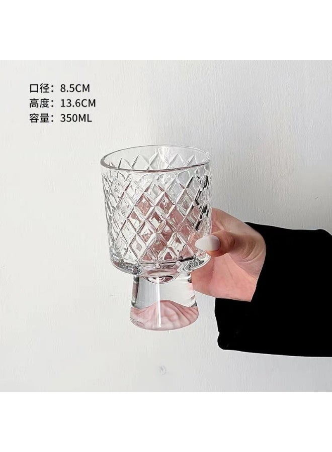 طقم كاسات كريستال مضلع 6 قطع – أكواب زجاج شفافة أنيقة للعصائر والمشروبات – تصميم عصري مناسب للسفرة والضيافة - Image 2