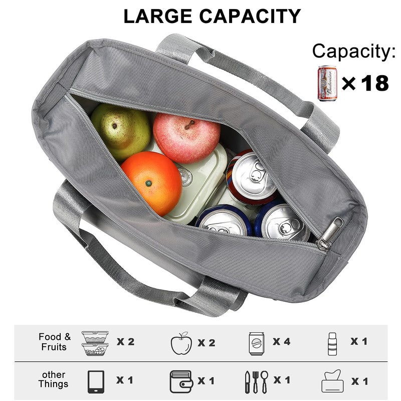 Weitars Lunch Bag for Men Women,Leak Proof Lunch Box for Work,Large Lunch Tote Bag with Removable Shoulder Strap,Insulated Lunch Bag for Picnic Hiking - Image 2