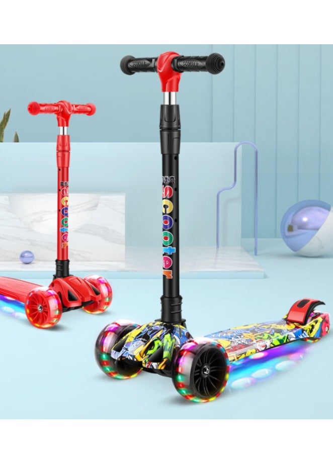Generic Kids Scooter 3 Wheel Mini Adjustable Kick Scooter with LED Light Up Wheels and Music Portable Scooter for Kids ﻿ - Image 3