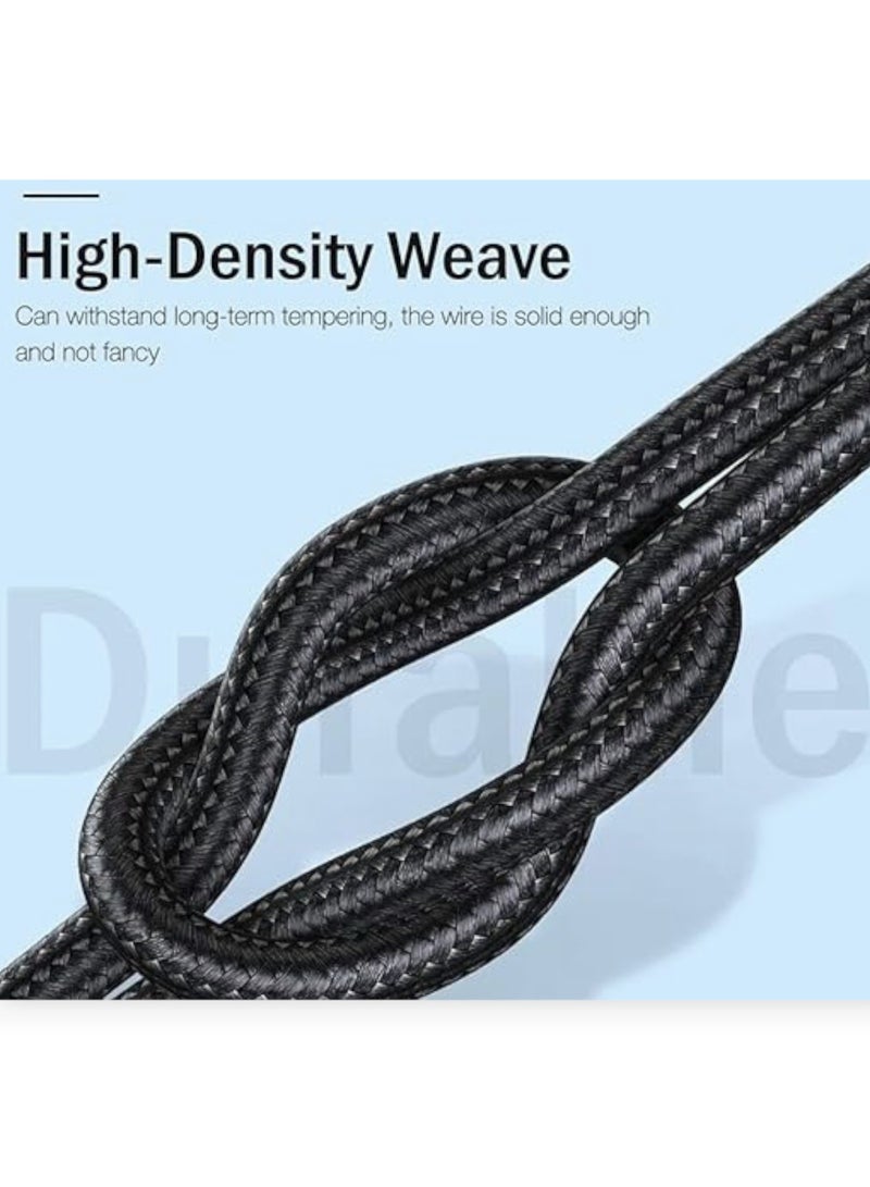 كونكت كابل KONNECT Lightning (1 متر)، ربما يكون الكابل الأكثر متانة في العالم، معتمد من MFi لهاتف iPhone 11/11 Pro/11 Pro Max/Xs/XS Max/XR/X/8/8 Plus/7/7 Plus/6/6 Plus أسود - Image 3